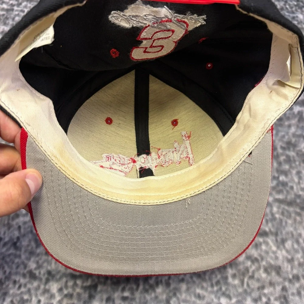 VTG Dale Earnhardt Intimidator Hat Snap‎ Back Nutmeg NASCAR Black Red 90s